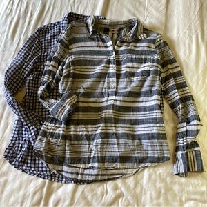 Collard Popover Long Sleeve Shirts